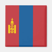 Vlag van Mongolië (Mongoolse) Magneet (Voorkant)