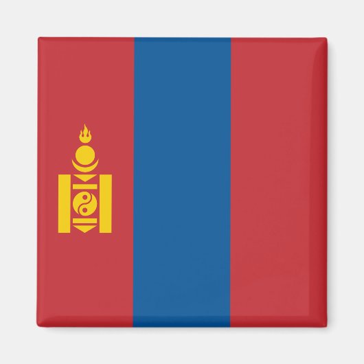 Vlag van Mongolië (Mongoolse) Magneet (Voorkant)