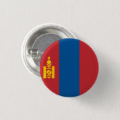Vlag van Mongolië (Mongoolse) Ronde Button 3,2 Cm (Voorkant /achterkant)