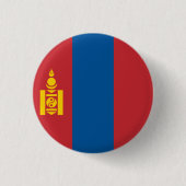 Vlag van Mongolië (Mongoolse) Ronde Button 3,2 Cm (Voorkant)