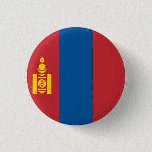 Vlag van Mongolië (Mongoolse) Ronde Button 3,2 Cm