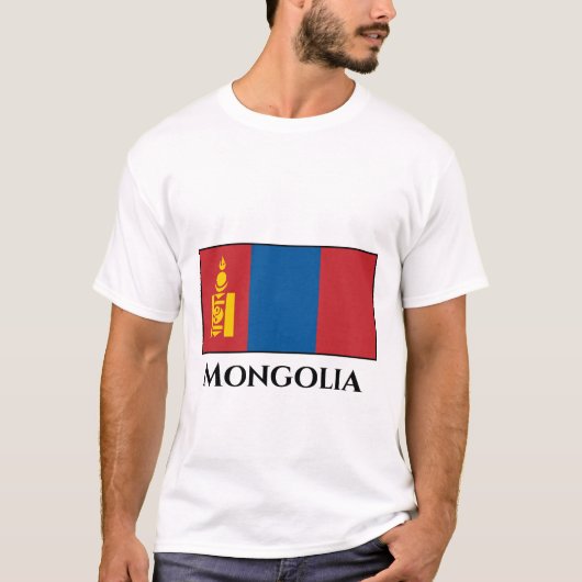 Vlag van Mongolië (Mongoolse) T-shirt (Voorkant)