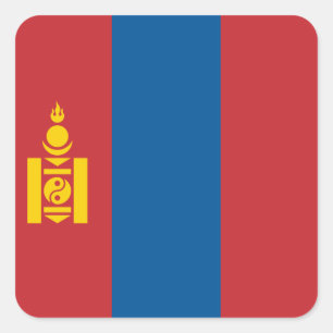 Vlag van Mongolië (Mongoolse) Vierkante Sticker