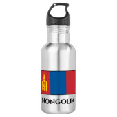 Vlag van Mongolië (Mongoolse) Waterfles (Voorkant)
