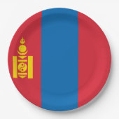 Vlag van Mongolië Papieren Bordje (Voorkant)