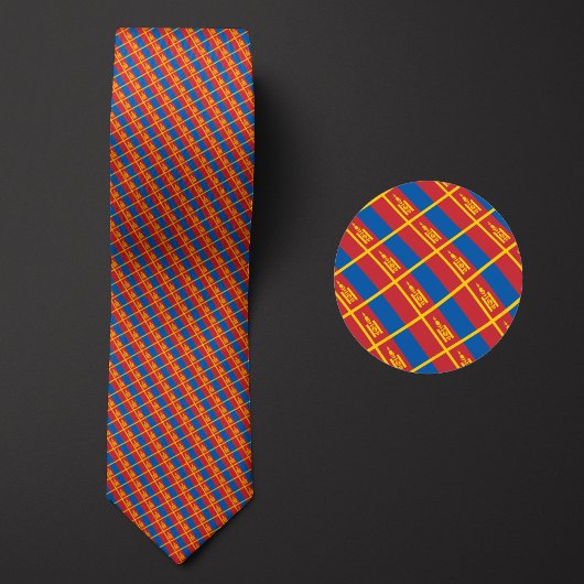 Vlag van Mongolië Patroon Stropdas