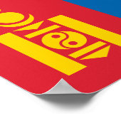 Vlag van Mongolië Poster (Hoek)