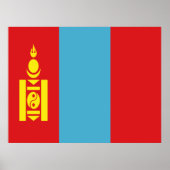 Vlag van Mongolië Poster (Voorkant)