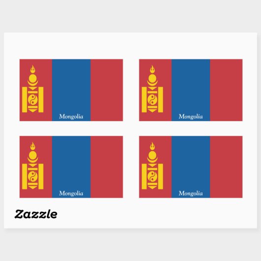 Vlag van Mongolië Rechthoekige Sticker (Vel)