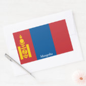 Vlag van Mongolië Rechthoekige Sticker (Envelop)