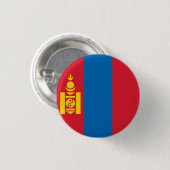 Vlag van Mongolië Ronde Button 3,2 Cm (Voorkant /achterkant)