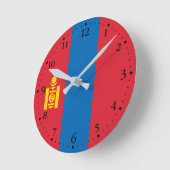 Vlag van Mongolië Ronde Klok (Hoek)