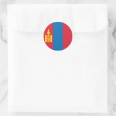 Vlag van Mongolië Ronde Sticker (Tas)