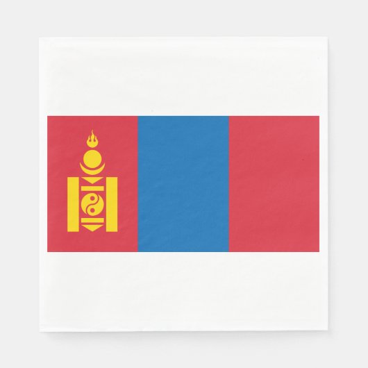 Vlag van Mongolië Servet (Voorkant)