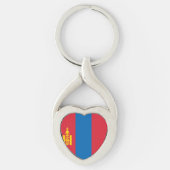 Vlag van Mongolië Sleutelhanger (Voorkant)