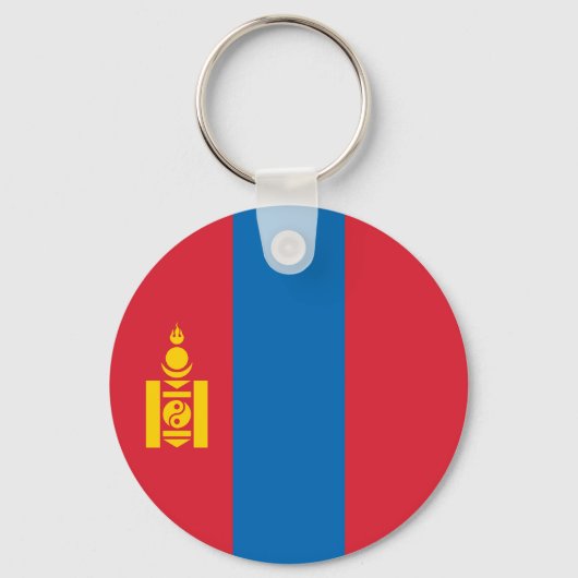 Vlag van Mongolië Sleutelhanger (Voorkant)