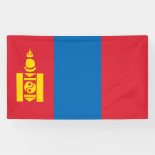 Vlag van Mongolië Spandoek (Horizontaal)