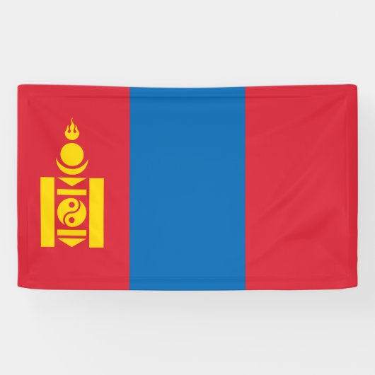 Vlag van Mongolië Spandoek (Horizontaal)