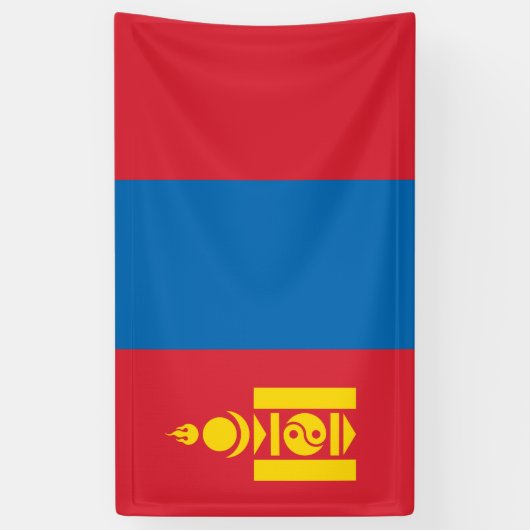 Vlag van Mongolië Spandoek (Verticaal)