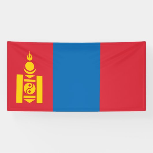 Vlag van Mongolië Spandoek (Horizontaal)