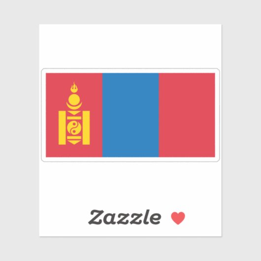 Vlag van Mongolië Sticker (Vel)