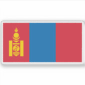 Vlag van Mongolië Sticker (Voorkant)