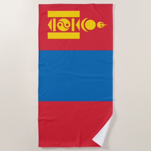 Vlag van Mongolië Strandlaken (Voorkant)