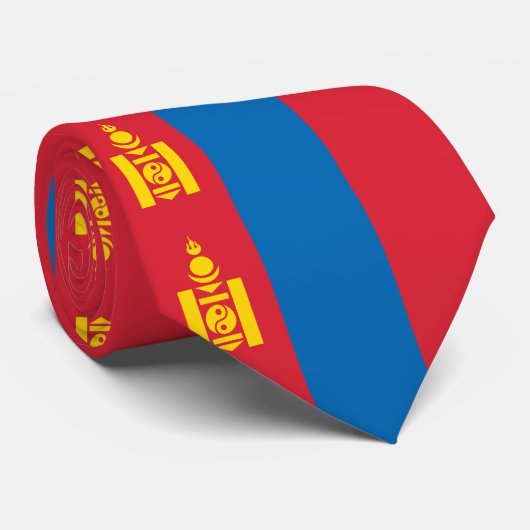 Vlag van Mongolië Stropdas (Opgerold)