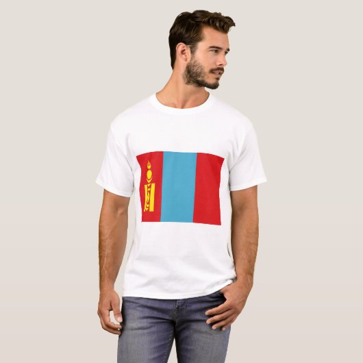 Vlag van Mongolië T-shirt (Voorkant volledig)
