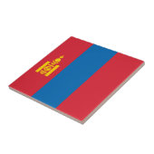 Vlag van Mongolië Tegeltje (Zijkant)