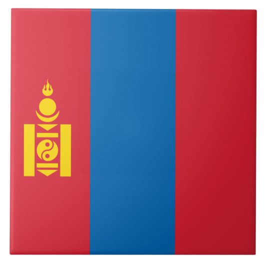 Vlag van Mongolië Tegeltje (Voorkant)