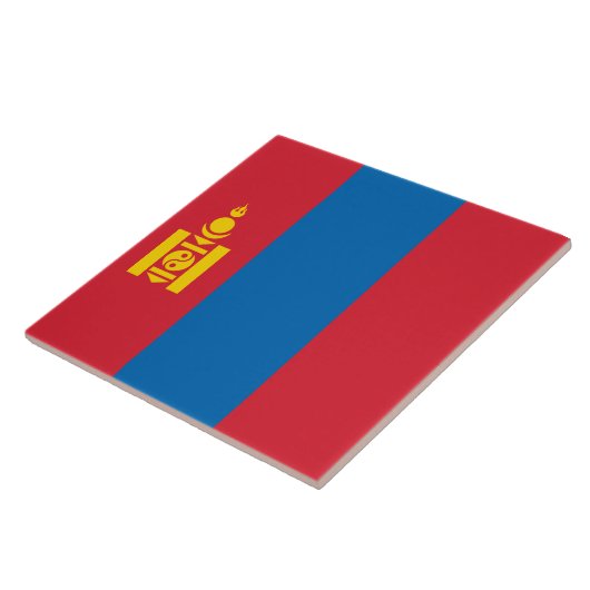 Vlag van Mongolië Tegeltje (Zijkant)