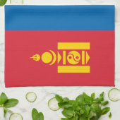 Vlag van Mongolië Theedoek (Gevouwen)