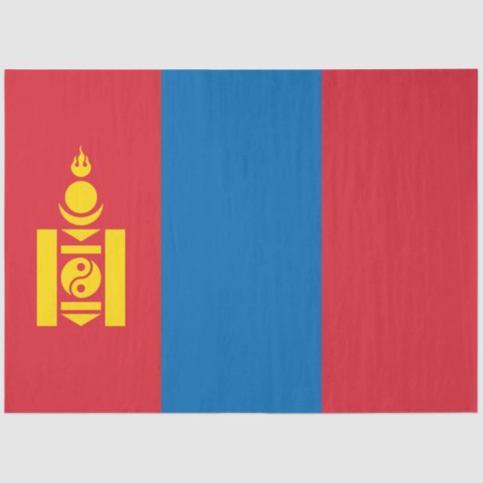 Vlag van Mongolië Tissuepapier (Voorkant)