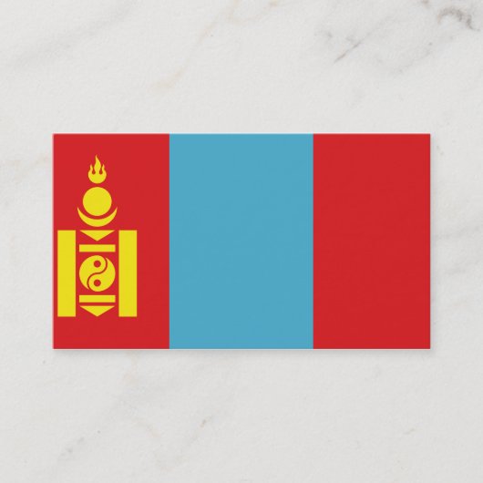 Vlag van Mongolië Visitekaartjes (Voorkant)