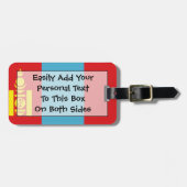 Vlag van Mongoolse ID Persoonlijk Bagagelabel (Voorkant horizontaal)