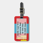 Vlag van Mongoolse ID Persoonlijk Bagagelabel (Voorkant verticaal)