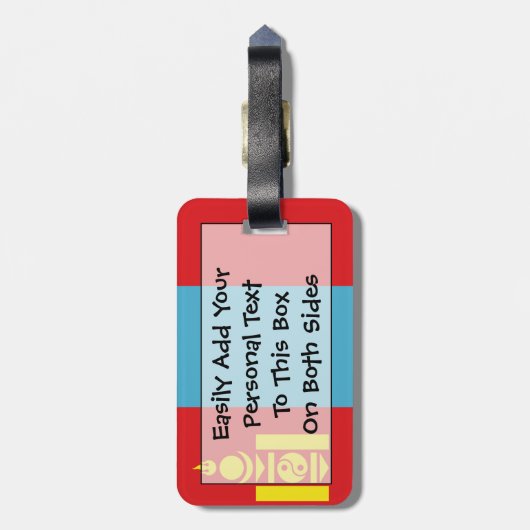 Vlag van Mongoolse ID Persoonlijk Bagagelabel (Achterkant verticaal)