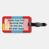 Vlag van Mongoolse ID Persoonlijk Bagagelabel (Achterkant horizontaal)