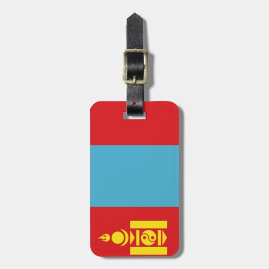 Vlag van Mongoolse ID Persoonlijk Bagagelabel (Voorkant verticaal)