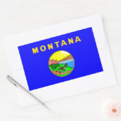 Vlag van Montana, Big Sky land Rechthoekige Sticker (Envelop)