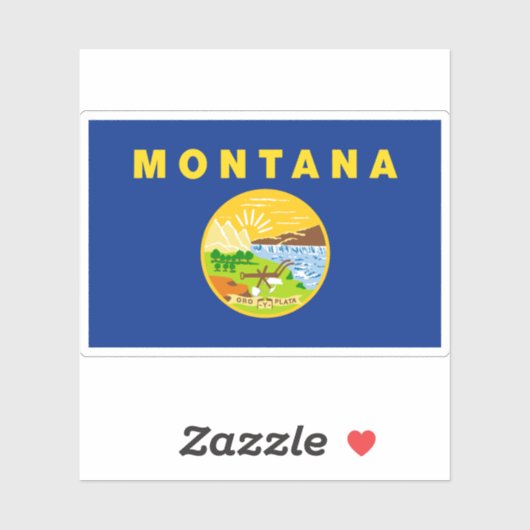 Vlag van Montana Sticker (Vel)