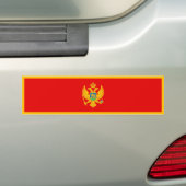 Vlag van Montenegro Bumpersticker (Op auto)