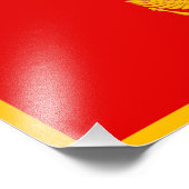 Vlag van Montenegro Foto Afdruk (Hoek)