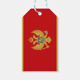 Vlag van Montenegro Gift Label Cadeaulabel