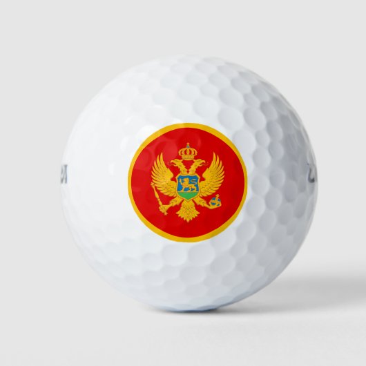 Vlag van Montenegro Golfballen (Voorkant)