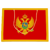 Vlag van Montenegro Groot Cadeauzakje (Voorkant)