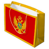 Vlag van Montenegro Groot Cadeauzakje (Achterkant Gekanteld)