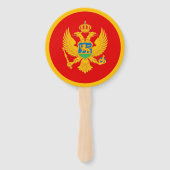 Vlag van Montenegro Handwaaier (Achterkant)