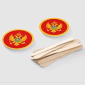 Vlag van Montenegro Handwaaier (Niet-gemonteerd)
